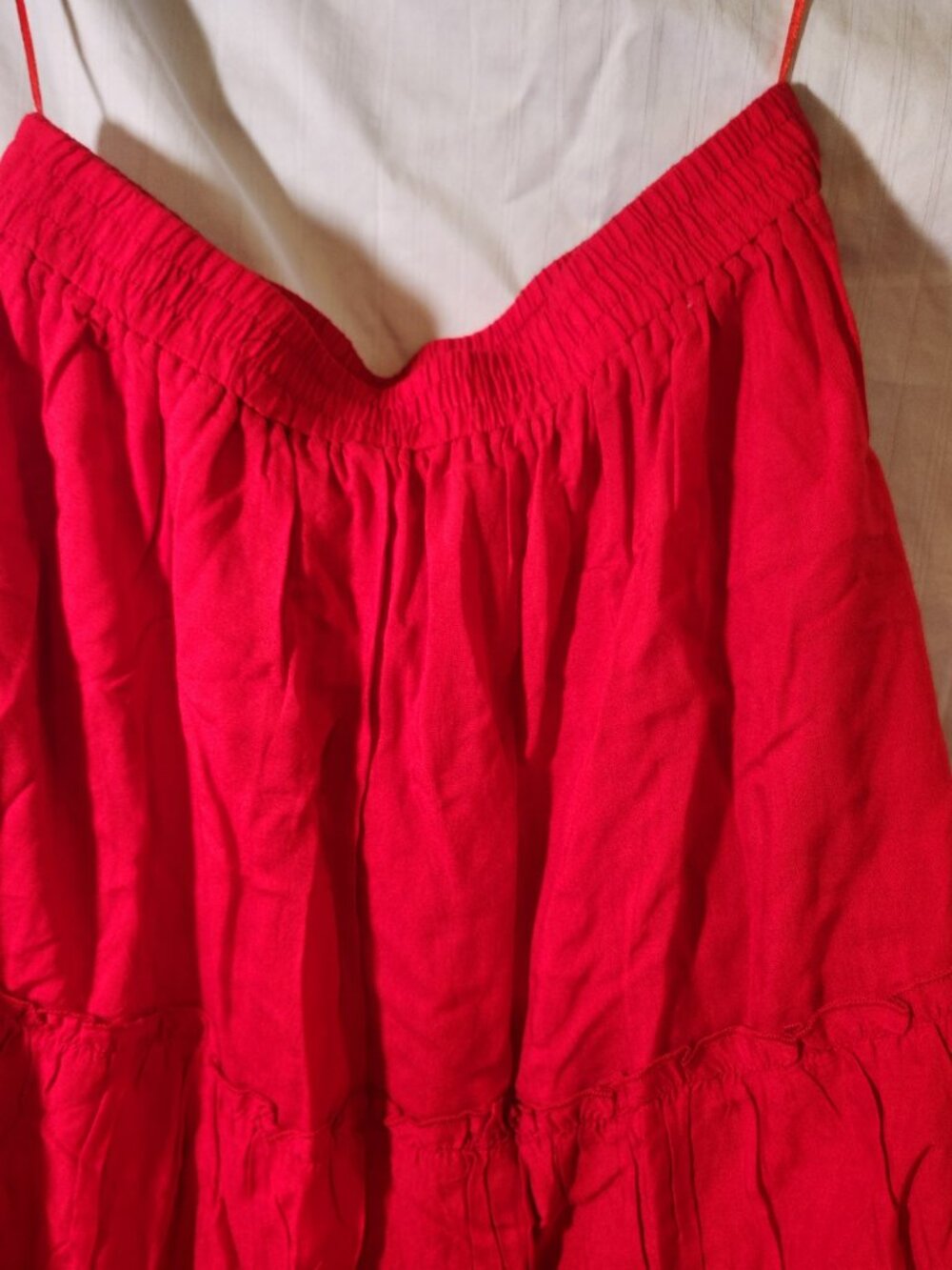 Laffaire Los Angeles Red Rayon Sea Shell Embroidered Maxi Skirt Women's Size M - Picture 10 of 11